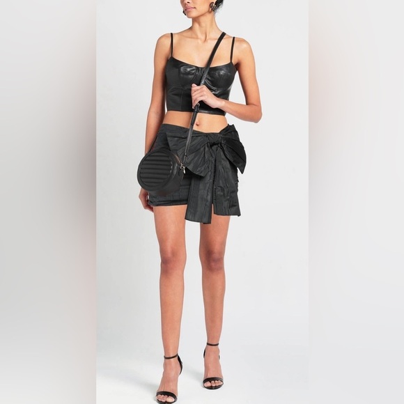 RED VALENTINO Black Bow Mini Skirt - Size 46 - Picture 2 of 12